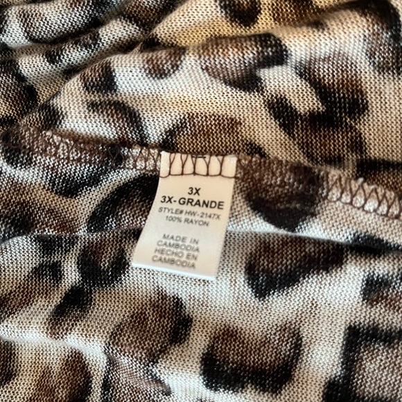 Zenana Leopard Duster Size 3X - Picture 3 of 4